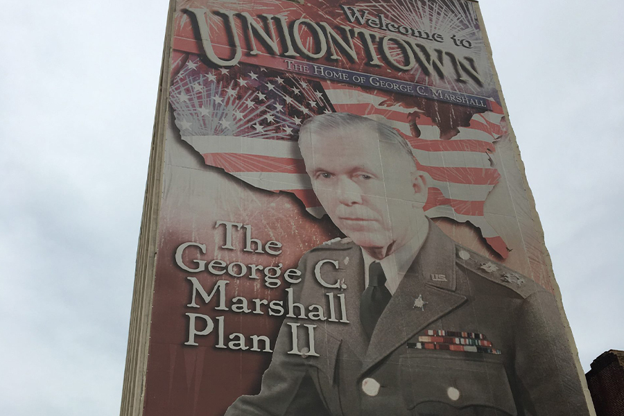 Uniontown, PA - Sign of George C. Marshall